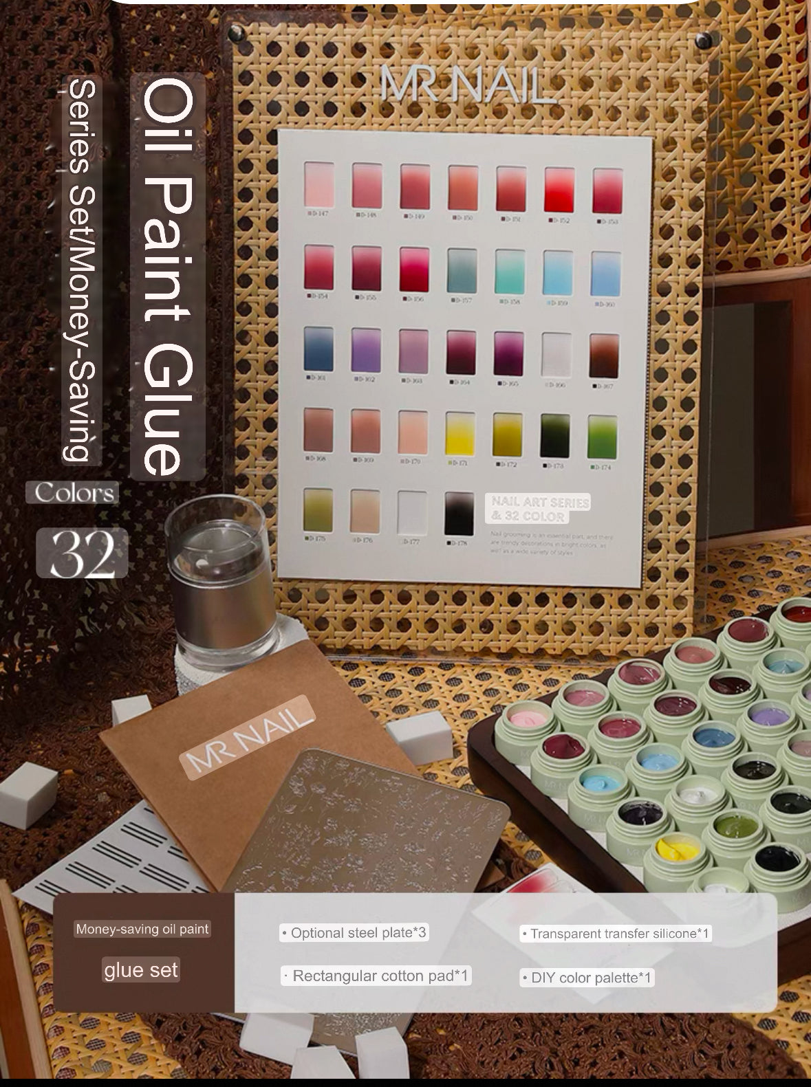 MR NAILS PAINT STAMP SET - 32 COLOR