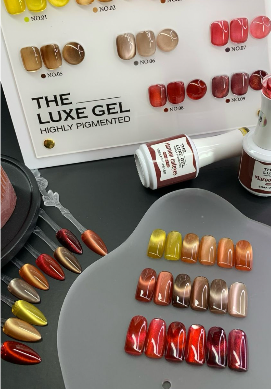 LUXE GEL MAROON CATEYE 9 COLOR