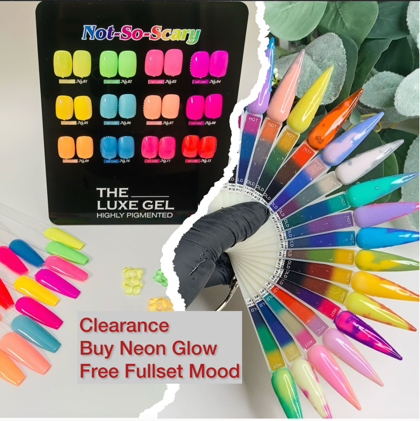 BUY NEON GLOW GEL 12 - FREE MOOD CHANGE 20 COLOR