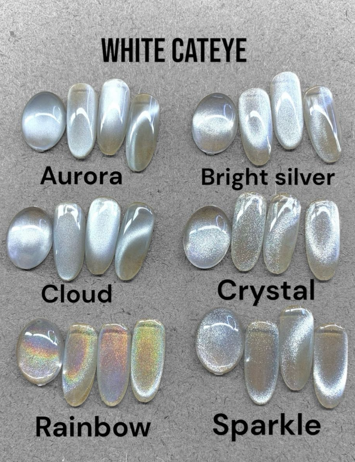 WHITE CATEYE BUNDLE 6PCS
