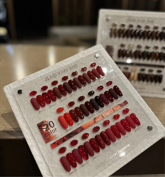 JIAO YAN SHE 20 COLOR RED/BROWN - GREY