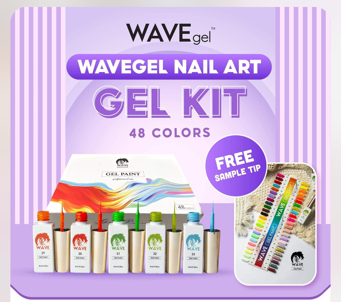 WAVEGEL GEL ART PAINT COLLECTION SET